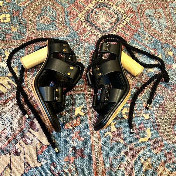 Ulla Johnson Elvie rope braided lace up heels - Picture 4 of 5